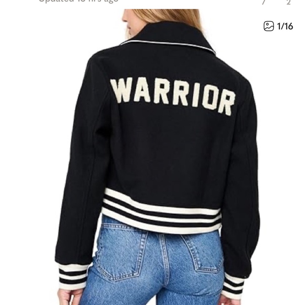 Spiritual Gangster NWT Warrior Black Varsity Jacket